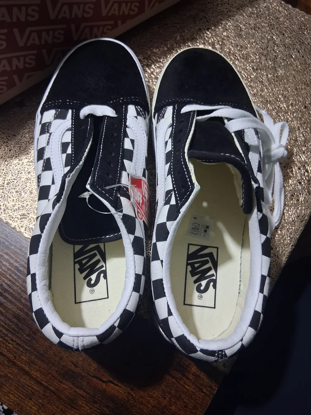 Vans Men's Black & White Checkerboard Old Skool Casual Sneakers